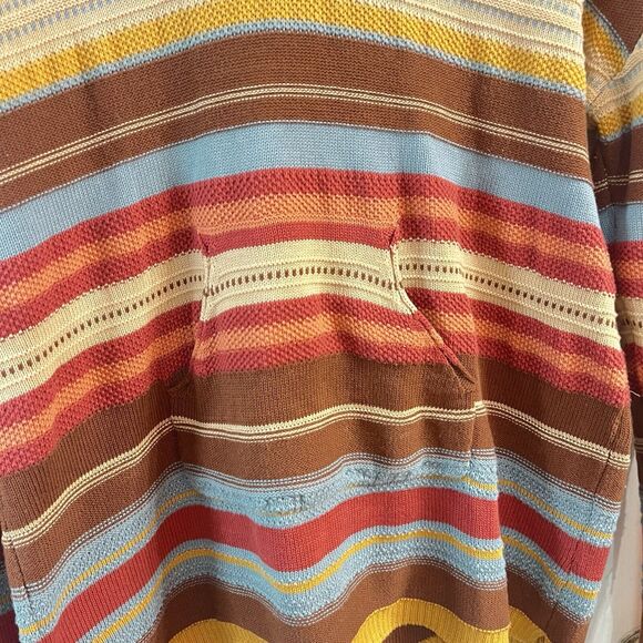 Cotton & Rye Outfitters Womens Stripe Hooded Knit Sweatshirt M Boho Gyaru - Picture 4 of 8